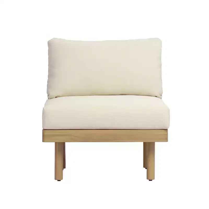 Christopher Knight Home Declan Canapé modulable d'extérieur en acacia et corde en forme de U avec table basse