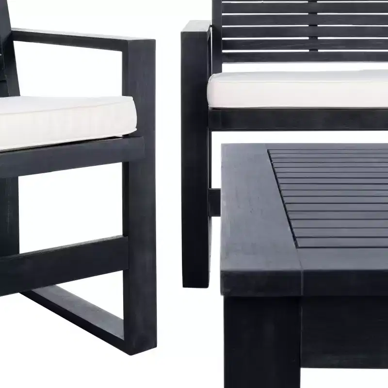 Ensemble de patio 4 pièces Ozark - Intérieur/Extérieur - FOX6007 - Safavieh Couture