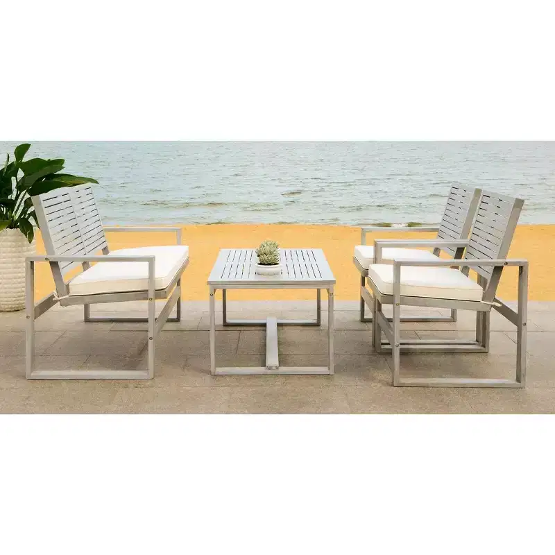 Ensemble de patio 4 pièces Ozark - Intérieur/Extérieur - FOX6007 - Safavieh Couture