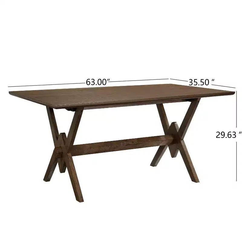 Ensemble de salle à manger Christopher Knight Home Simon 5 pièces en bois d'hévéa de style milieu de siècle avec chaises rembourrées en tissu bouclé