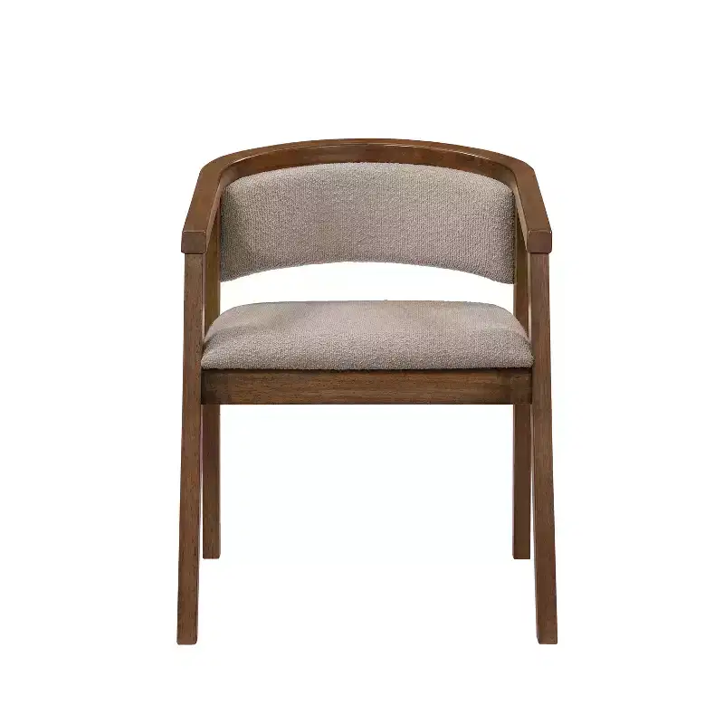 Ensemble de salle à manger Christopher Knight Home Simon 5 pièces en bois d'hévéa de style milieu de siècle avec chaises rembourrées en tissu bouclé