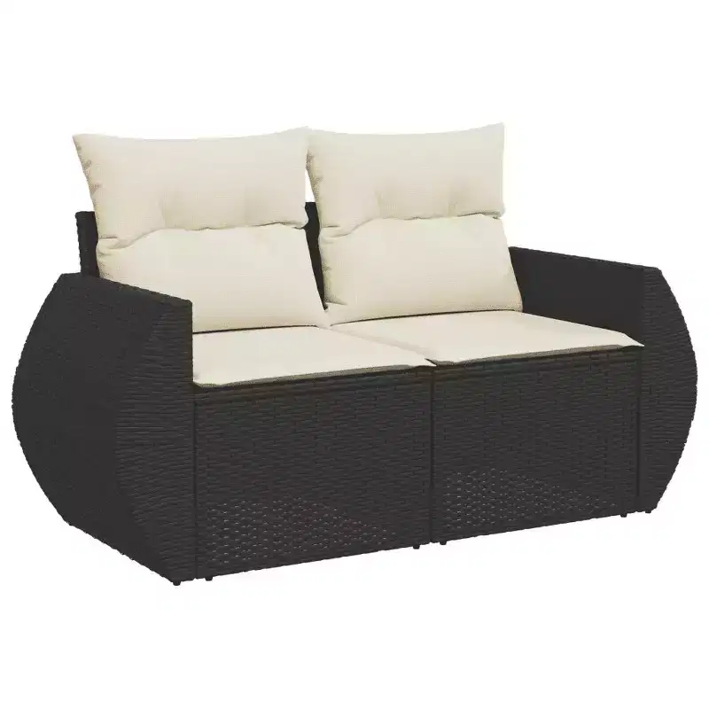 vidaXL Ensemble de canapés de jardin modulaires en rotin synthétique avec coussins