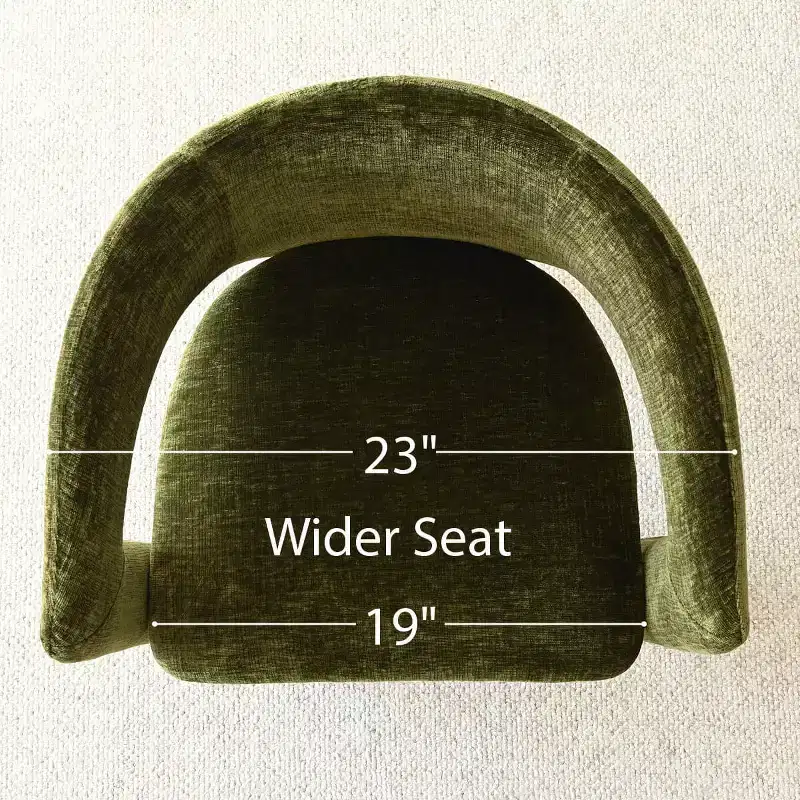 Ensemble table à manger ronde avec 2 fauteuils en chenille, table piédestal moderne et chaises rembourrées avec dossier et accoudoirs complets - Panipeachy