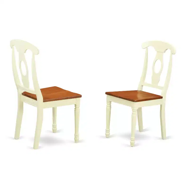 HomeStock Ensemble de salle à manger avec rallonge papillon, chaises, 107x152 cm
