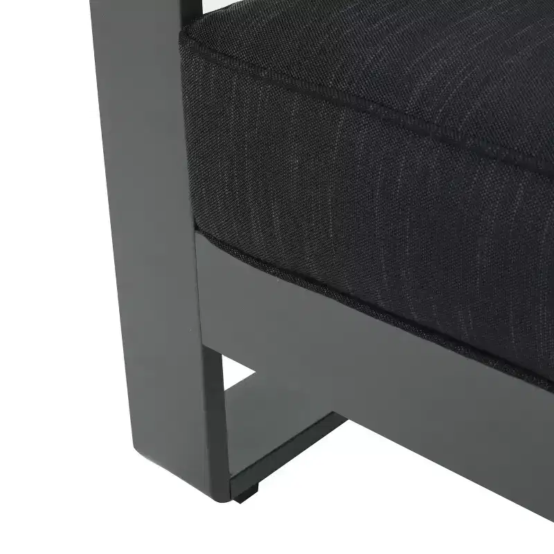 Christopher Knight Home Cape Coral Salon de jardin 7 places en aluminium avec foyer