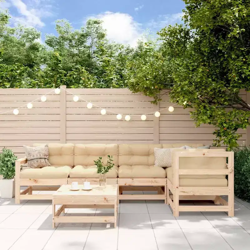 vidaXL Salon de jardin Bois de pin massif