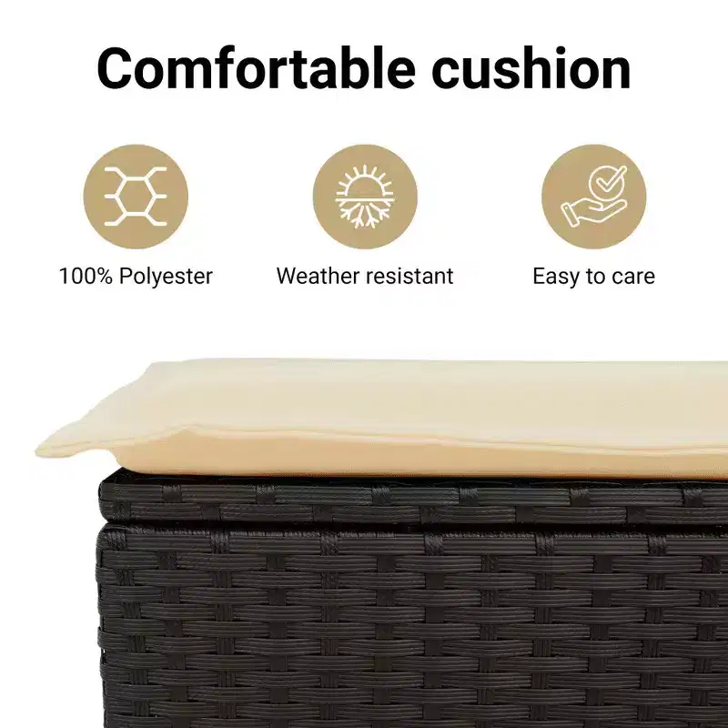 vidaXL Salon de jardin élégant en résine tressée avec coussins