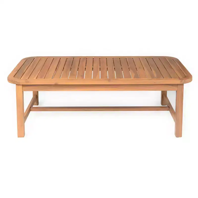 Christopher Knight Home Ximena Salon de jardin 4 pièces en bois d'acacia et résine tressée avec table basse à lattes