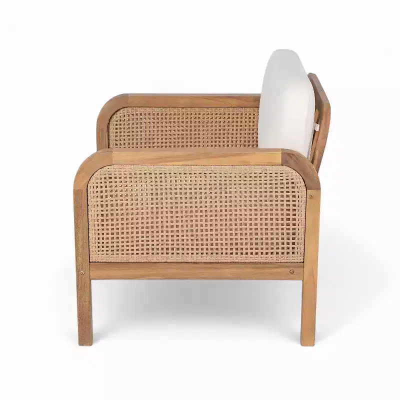 Christopher Knight Home Ximena Salon de jardin 4 pièces en bois d'acacia et résine tressée avec table basse à lattes