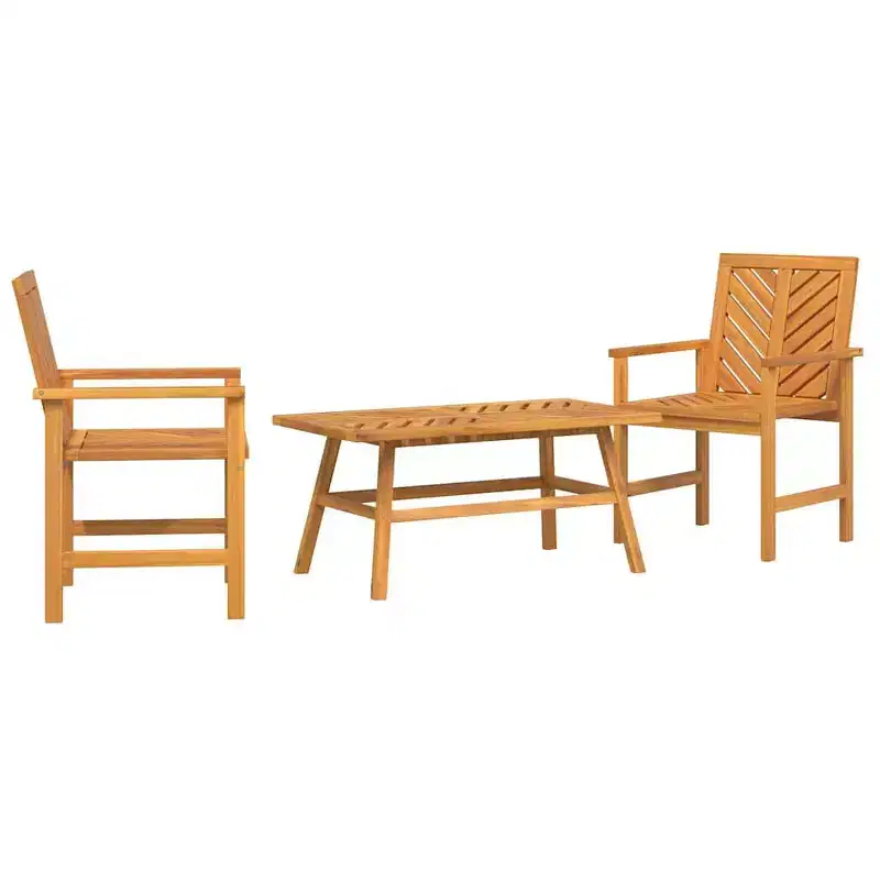 vidaXL Salon de jardin 2 pcs Bois d'acacia massif marron