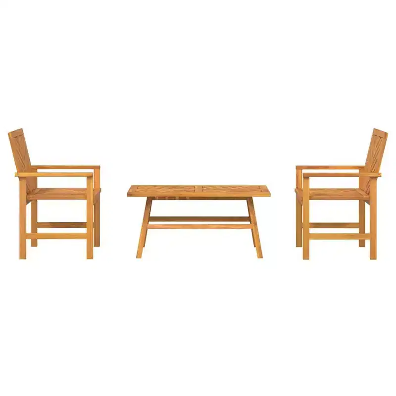 vidaXL Salon de jardin 2 pcs Bois d'acacia massif marron