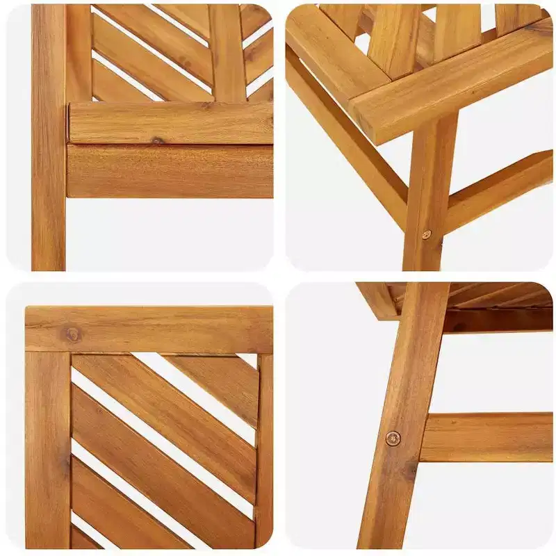 vidaXL Salon de jardin 2 pcs Bois d'acacia massif marron
