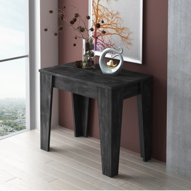 Consolle allungabile 90x53,6x75,2H cm colore grigio cemento Petra
