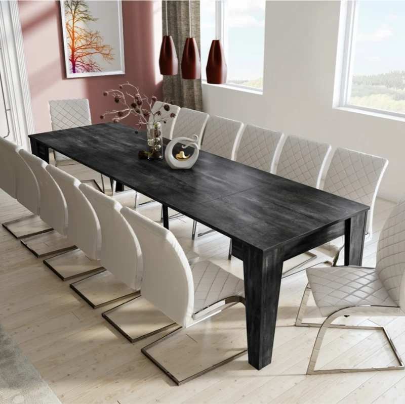 Consolle allungabile 90x53,6x75,2H cm colore grigio cemento Petra
