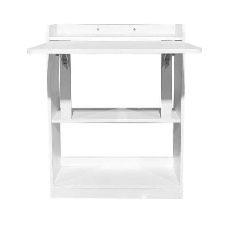 Scrivania a scomparsa pieghevole salvaspazio colore bianco 64x65x82H Plana