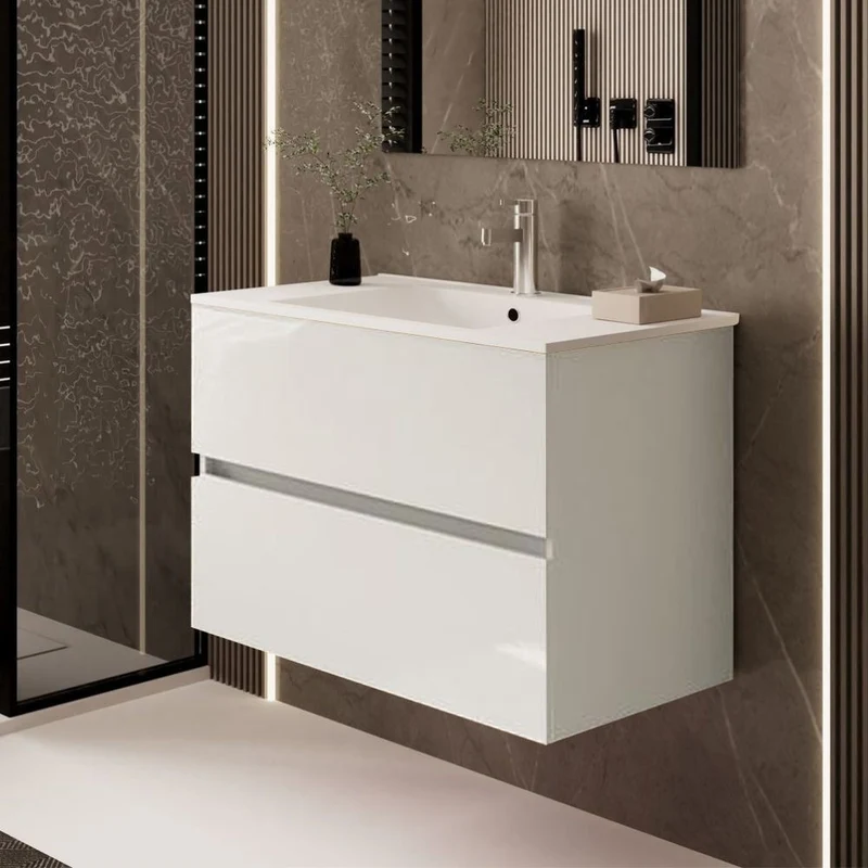 Mobile bagno sospeso 80x44.6x52H colore bianco Sevilla
