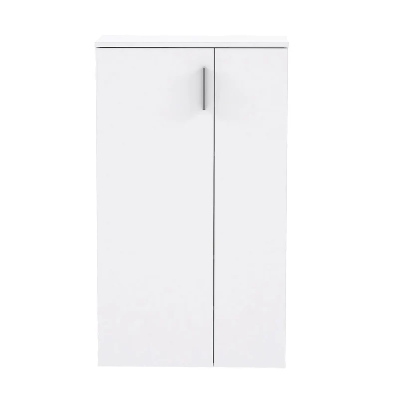 Mobile multiuso scarpiera 2 ante e 5 ripiani colore bianco 69x34x120H Lucio