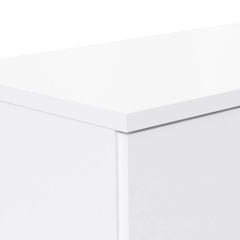 Mobile multiuso scarpiera 2 ante e 5 ripiani colore bianco 69x34x120H Lucio