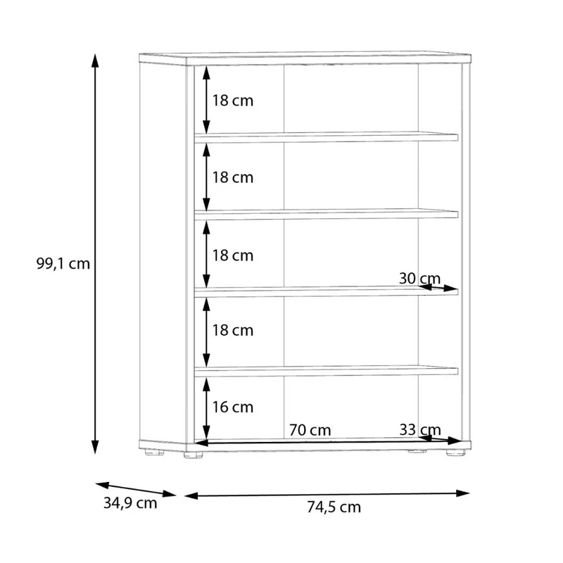 Mobile multiuso 2 ante colore grigio chiaro 74.5x35x99 Medea