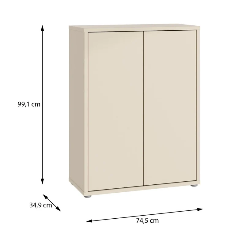 Mobile multiuso 2 ante colore cashemere 74.5x35x99 Medea