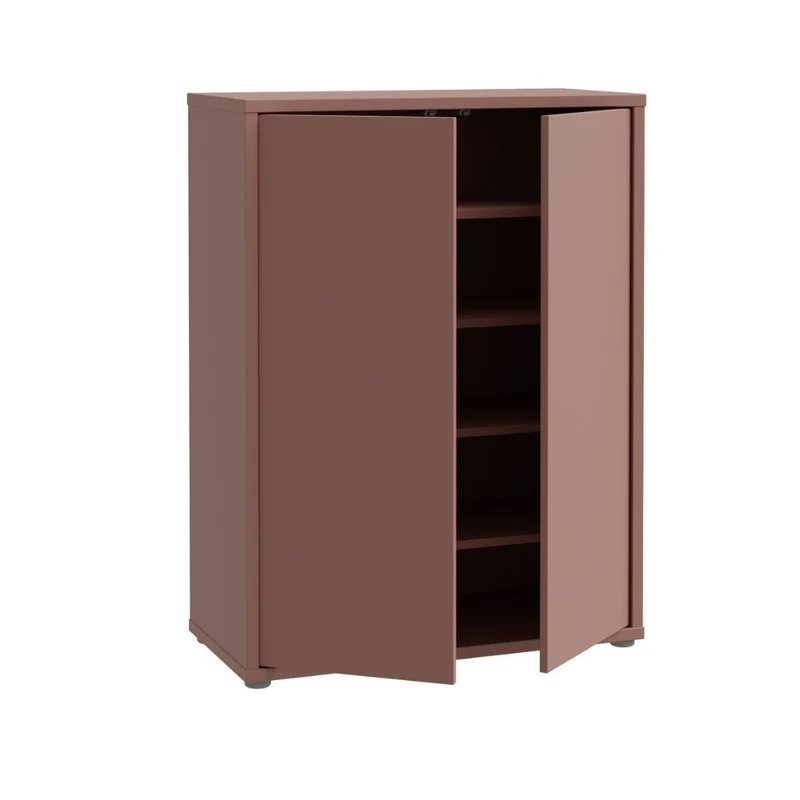 Mobile multiuso 2 ante colore terracotta 74.5x35x99 Medea