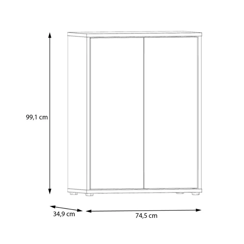 Mobile multiuso 2 ante colore terracotta 74.5x35x99 Medea