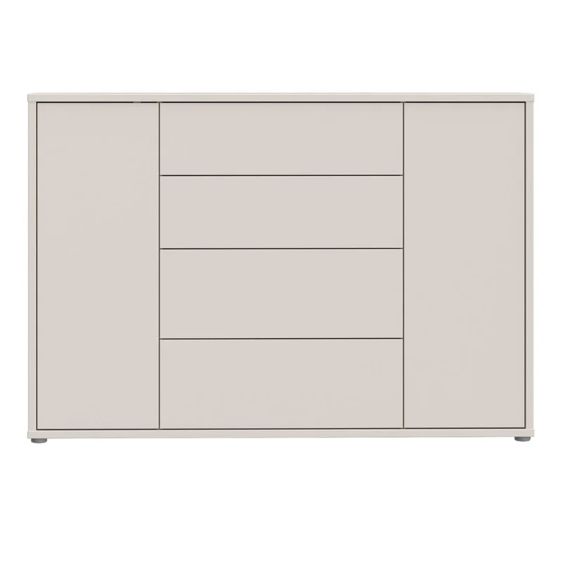 Madia 4 cassetti e 2 ante colore cashmere 144x35x99