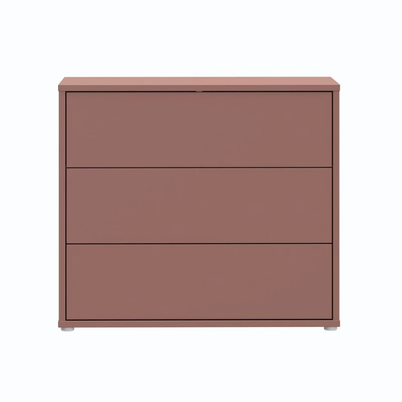 Cassettiera 3 cassetti colore terracotta 95x41.5x83 Medea
