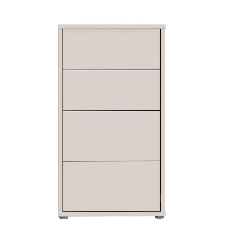 Cassettiera 4 cassetti colore cashmere 55x35x99 Medea
