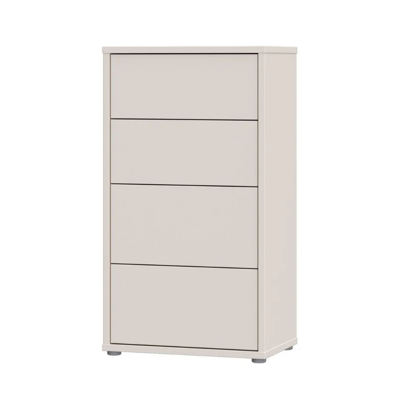 Cassettiera 4 cassetti colore cashmere 55x35x99 Medea