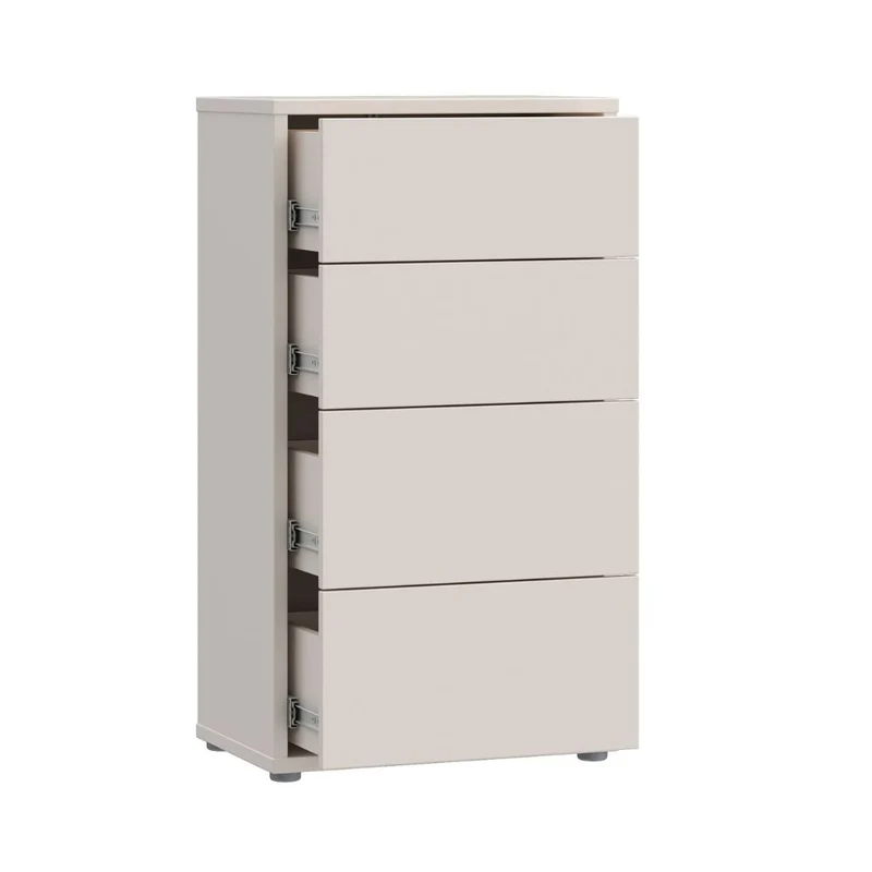 Cassettiera 4 cassetti colore cashmere 55x35x99 Medea