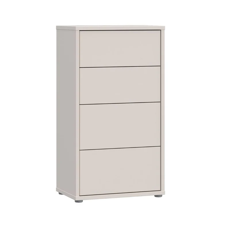 Cassettiera 4 cassetti colore cashmere 55x35x99 Medea