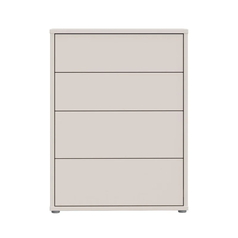 Cassettiera 4 cassetti colore cashmere 75x35x99 Medea