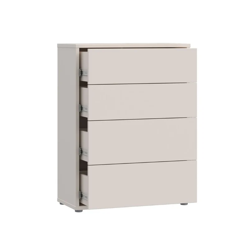 Cassettiera 4 cassetti colore cashmere 75x35x99 Medea