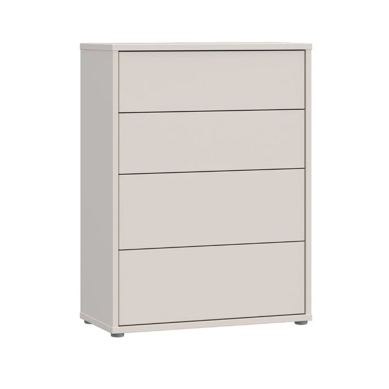 Cassettiera 4 cassetti colore cashmere 75x35x99 Medea