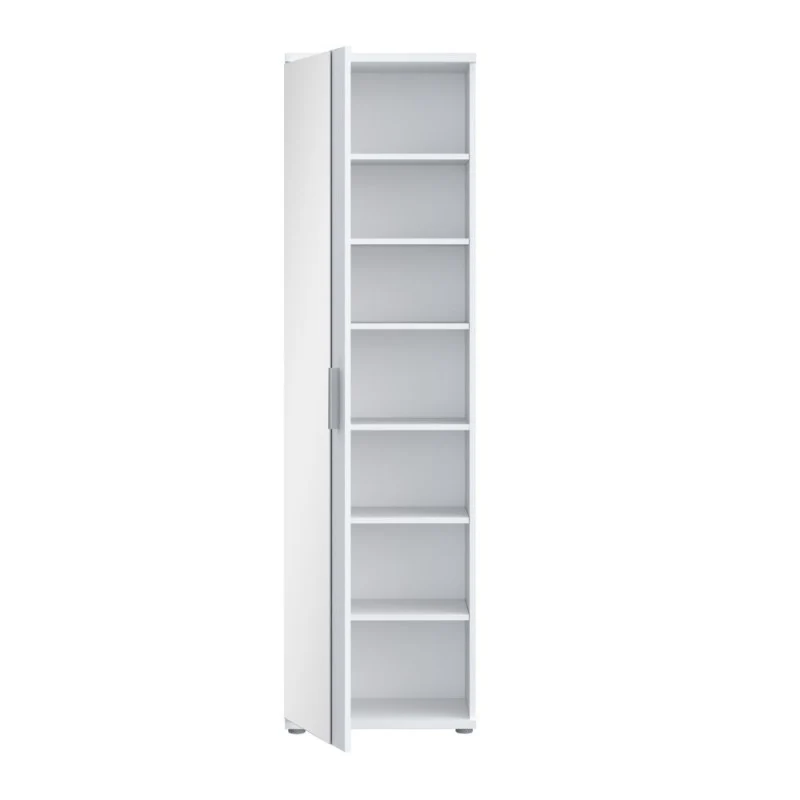Mobile multiuso scarpiera colore bianco con anta a specchio 50x35x179 Olimpia