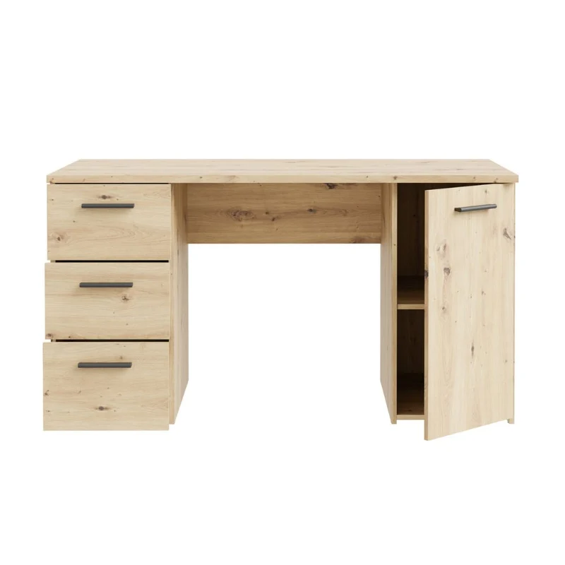 Scrivania con 3 cassetti e un’anta 138x60x75 colore rovere Domitilla