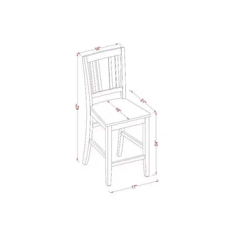 Ensemble de salle à manger hauteur comptoir - Table et chaises 3 pièces - Ensemble de cuisine moderne - Table 30x48 pouces