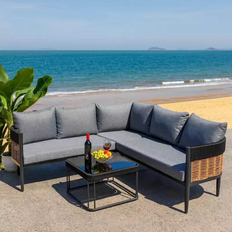 Ensemble de mobilier de jardin 4 pièces Harrison - Intérieur/extérieur - PAT7744 - Safavieh
