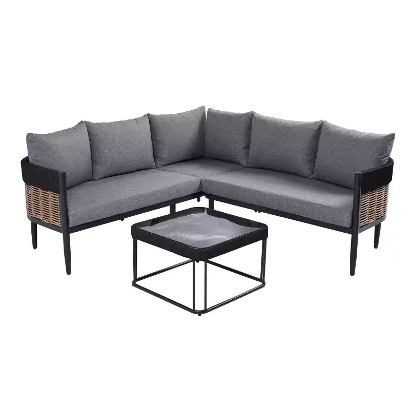 Ensemble de mobilier de jardin 4 pièces Harrison - Intérieur/extérieur - PAT7744 - Safavieh