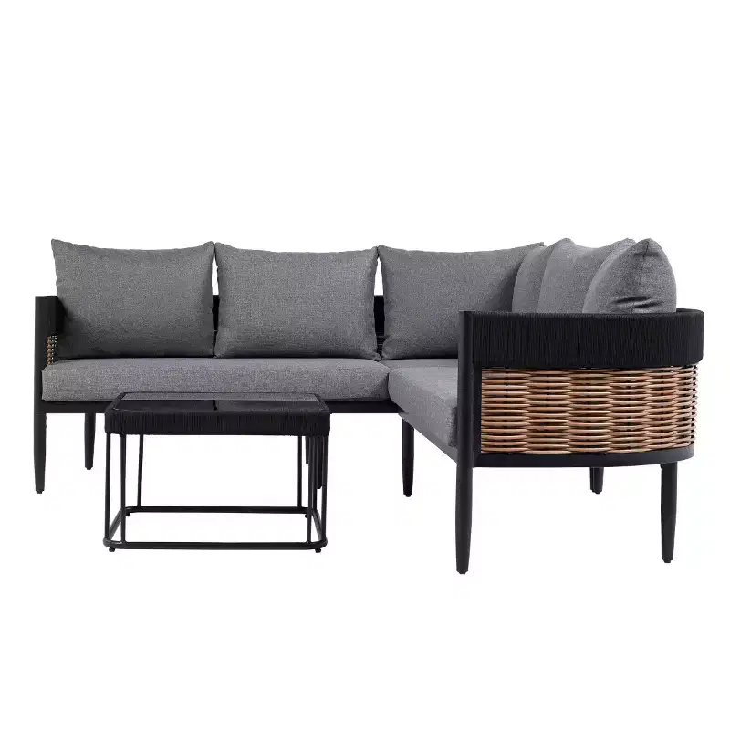 Ensemble de mobilier de jardin 4 pièces Harrison - Intérieur/extérieur - PAT7744 - Safavieh