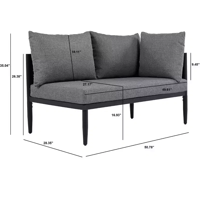 Ensemble de mobilier de jardin 4 pièces Harrison - Intérieur/extérieur - PAT7744 - Safavieh