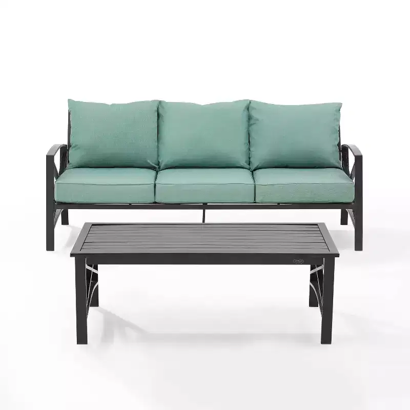 Ensemble de canapés d'extérieur Crosley Kaplan 2 pièces