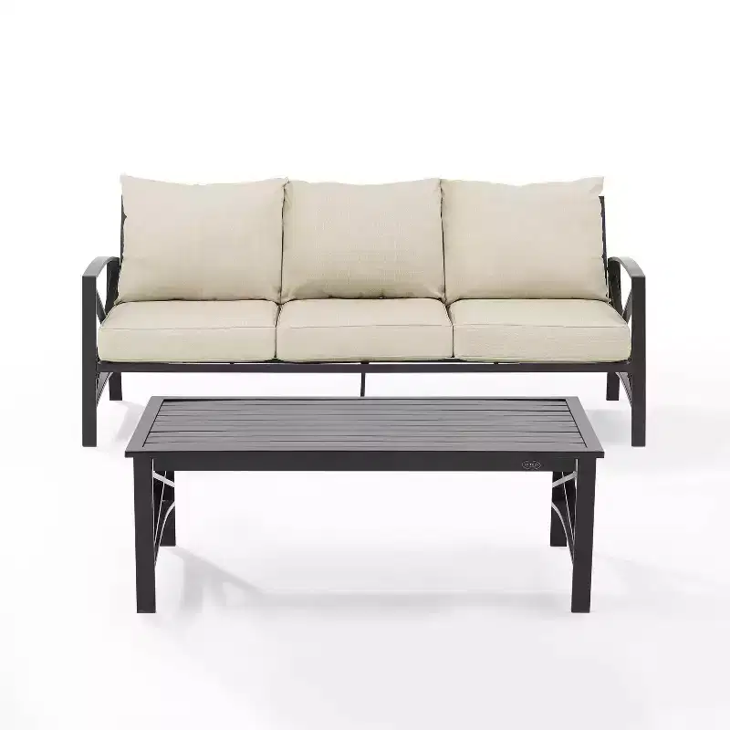 Ensemble de canapés d'extérieur Crosley Kaplan 2 pièces
