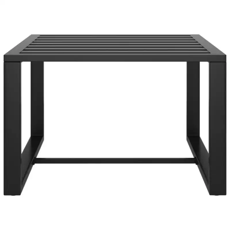 vidaXL Salon de jardin 9 pièces avec coussins – Mobilier de patio en aluminium durable – Confortable, résistant aux intempéries et design modulaire – Anthracite