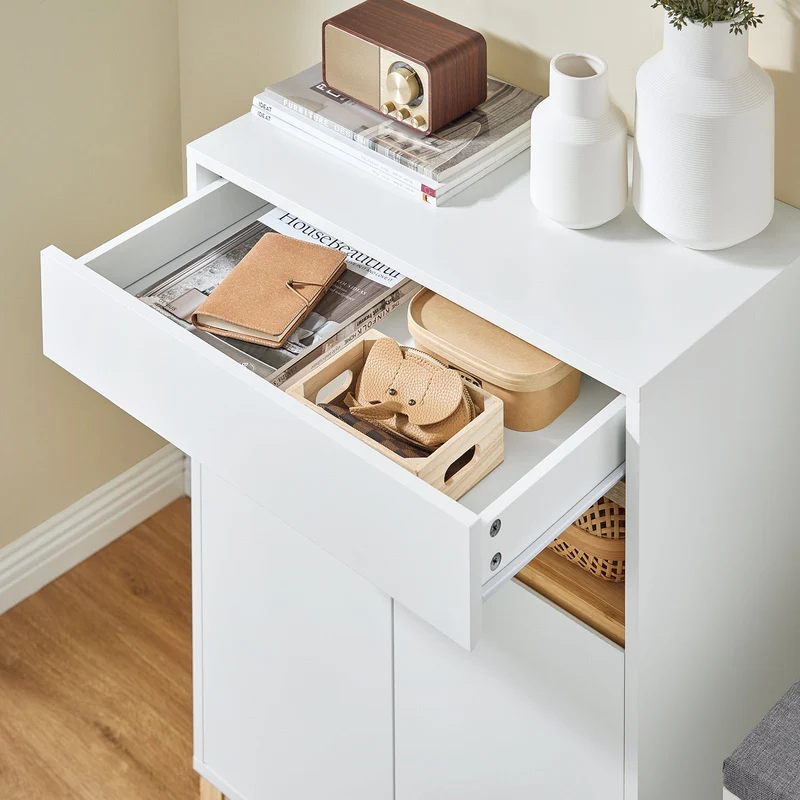 SoBuy | Sideboard | Aufbewahrungsschrank | Flurschrank | Kommode | Küchenschrank | FSB97-WN