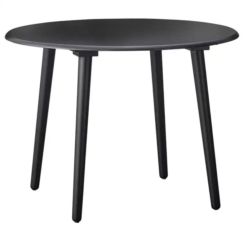 Buylateral Ensemble de salle à manger rond Florence Farmhouse 3 pièces 42 po avec chaises en bois massif Noir