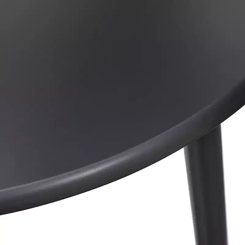 Buylateral Ensemble de salle à manger rond Florence Farmhouse 3 pièces 42 po avec chaises en bois massif Noir