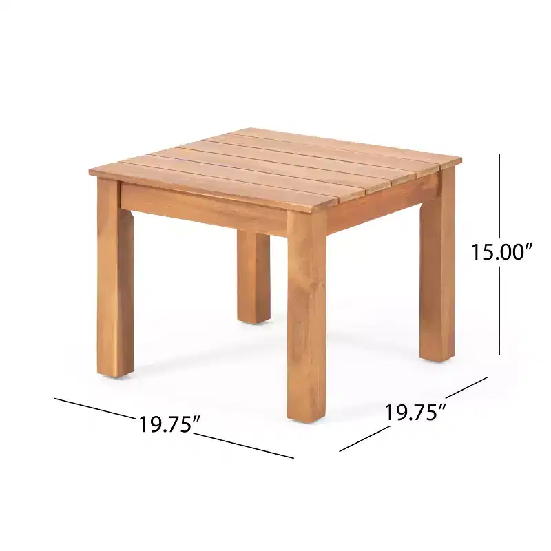 Christopher Knight Home Temecula Ensemble de conversation 5 pièces pour extérieur avec fauteuil de club et ottoman en bois d'acacia avec coussins