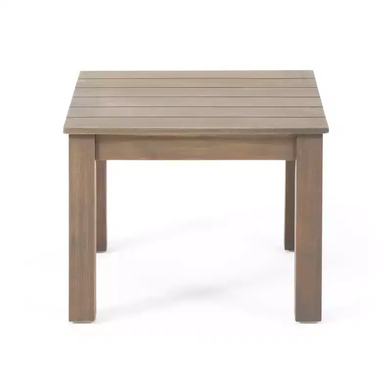 Christopher Knight Home Temecula Ensemble de conversation 5 pièces pour extérieur avec fauteuil de club et ottoman en bois d'acacia avec coussins